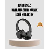 Epilons Bluetooth Kablosuz Kulak Üstü Kulaklık Katlanabilir Konforlu ve Şık Tasarımlı