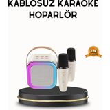 Epilons Bluetooth Karaoke Hoparlör Renkli LED Işıklı ve Type-C Şarjlı - Diğer