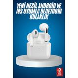 Epilons Bluetooth Kulaklık Beyaz Çağrı Cevaplama Dokunmatik Kontrol Kablosuz
