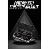 Epilons Bluetooth Kulaklık Dijital Şarj Göstergeli Powerbankli Bass Özellikli Kablosuz Kulakiçi 5.1 Mikrofonlu