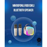 Epilons Bluetooth, USB ve Aux Girişli Çok Fonksiyonlu Karaoke Hoparlör - 01-Siyah