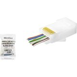Epilons Cat6 Ez RJ45 Konnektör - 100 Adet Beyaz / Ekonomik Poşet Paket ND2414