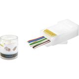 Epilons Cat6 Ez RJ45 Konnektör - 100 Adet Beyaz / Özel Plastik Kutulu ND2406