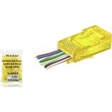 Epilons Cat6 Ez RJ45 Konnektör - 100 Adet Sari / Ekonomik Poşet Paket ND2408
