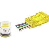 Epilons Cat6 Ez RJ45 Konnektör - 100 Adet Sari / Özel Plastik Kutulu ND2400