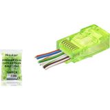 Epilons Cat6 Ez RJ45 Konnektör - 100 Adet Yeşil / Ekonomik Poşet Paket ND2409