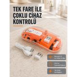 Epilons Çift Modlu Kablosuz Bluetooth 5.0 + 2.4ghz Mouse – 3 Cihaz Bağlantılı, Hızlı Geçiş Düğmeli - Çok Renkli
