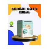 Epilons Çocuklar Için Su Yeşili Atm Kasa Tasarımlı Şifreli Kumbara