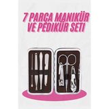 Epilons Deri Çanta Hediyeli 7 Parça Manikür-Pedikür Tırnak Bakım Seti