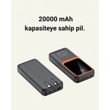 Epilons Dijital Ekranlı 20.000 Mah Powerbank | 22.5W Hızlı Şarj + Çoklu Bağlantı Seçeneği