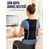 Epilons Dik Durmaya Yardımcı Sırt Korsesi Nefes Alan Fileli Ayarlanabilir Bel ve Omuz Desteği - Renkli - Standart