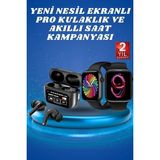 Epilons Ekranlı Yeni Nesil Pro Kulaklık ve Akıllı Saat Kampanyası Kulak Içi Mikrofonlu
