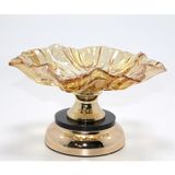 Epilons Gold Detaylı Ayaklı Dekoratif Cam Sunumluk Alk4887 FRTKGT55MT3-KH-ALK4887