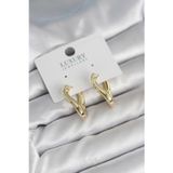 Epilons Gold Renk Eğik Halka Model Pirinç Kadın Küpe - TJ-BKP11312