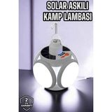 Epilons Güneş Enerjili Solar Aydınlatma Kamp Çadır Lambası Şarjlı Ampül LED Şarjlı El Feneri Işıldak