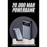 Epilons Hızlı Şarj Özellikli 20.000 Mah Dijital Göstergeli USB Girişli Android ve Ios Uyumlu Powerbank - 001-Renkli