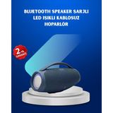 Epilons Ipx5 Su Geçirmez Taşınabilir Bluetooth Hoparlör Renkli Işıklı - 01-Siyah