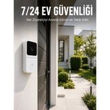 Epilons Kablosuz Beyaz Akıllı Kapı Zili Wi-Fi Bağlantılı Hd Kameralı Ev Güvenlik Sistemi