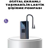 Epilons Kablosuz Dijital Lastik Şişirme Pompası LED Işıklı 80W