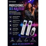 Epilons Kablosuz Karaoke Çift Mikrofon 6.5 mm Sahne Parti Düğün Aktivite Amfi Hoparlör