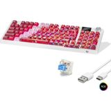 Epilons Kablosuz Mekanik Gaming Klavye Rgb Blue Switch 95 Tuş - Kırmızı Beyaz MF1705R