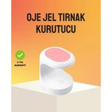 Epilons Kompakt ve Taşınabilir Oje Jel Tırnak Kurutucu Renkli 2 Yıl Garanti ile Kullanım İçin Uygun