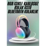 Epilons Kulak Üstü Kablosuz Bluetooth Kulaklık Unısex Renkli Işıklı Kulaklık