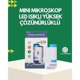 Epilons LED Aydınlatmalı 80-200 Kat Büyütmeli Cep Mikroskop