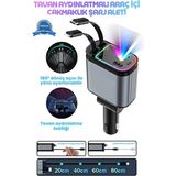 Epilons LED Işık Tavan Aydınlatmalı 66W 4’1 Çift Kablolu Hızlı Şarj 3.4A Araç Içi Çakmaklık Şarj Aleti