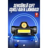 Epilons Ledli Şarjlı Kafa Lambası LED Şarjlı Su Geçirmez Kafa Feneri - Seçenek