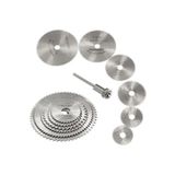 Epilons Metal 6 Parça Mini Matkap Ucu Ahşap Kesme Yuvarlak Çelik Bıçak Disk Testere Seti Kiti