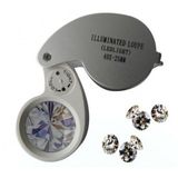Epilons Mini 40x25mm Takı Büyüteç, Cep Büyüteç, Teftiş, Elmas Pullar, Madeni Kontrol Lup Mg21011