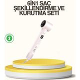 Epilons Motorlu LCD Ekranlı 6-in-1 Saç Şekillendirme Seti Hızlı Kurutma ve Şekillendirme Özellikleri