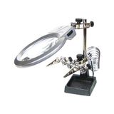 Epilons Nikula-Ayarlanabilir Başlıklı Elektronikçi Yardım Lehim Standı ile Ledli Büyüteç