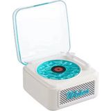 Epilons Nostalji Mini Plak Görünümlü Radyolu Bluetooth Hoparlör 3D Ses Dalgası Retro Müzik Plak Beyaz