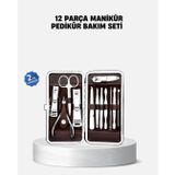 Epilons Özel Deri Çantalı 12 Parça Manikür Pedikür Bakım Seti Paslanmaz Çelik FRTKGT25DYM12PARÇAMANİKÜRSETİ-4