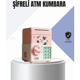 Epilons Pembe Elektronik Şifreli Otomatik Para Çeken Atm Kumbarası - Renkli