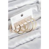Epilons Pirinç Halka Model Gold Renk Kadın Set Küpe - TJ-BKP11039