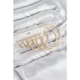 Epilons Pirinç Halka Model Gold Renk Kadın Set Küpe - TJ-BKP11041
