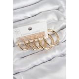 Epilons Pirinç Halka Model Gold Renk Kadın Set Küpe - TJ-BKP11043