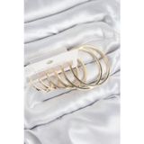 Epilons Pirinç Halka Model Gold Renk Kadın Set Küpe - TJ-BKP11051