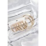 Epilons Pirinç Halka Model Gold Renk Kadın Set Küpe - TJ-BKP11053