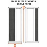 Epilons Plise Pileli Sürgülü Sineklik En 100 cm x Boy 220 cm Sürgülü Akordiyon Kapı Pencere Sineklik (Demir, Ahşap, Çelik,pimapen Kapı - Beyaz - 100 x 220