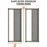Epilons Plise Pileli Sürgülü Sineklik En 100 cm x Boy 220 cm Sürgülü Akordiyon Kapı Pencere Sineklik (Demir, Ahşap, Çelik,pimapen Kapı - Vizon - 100 x 220
