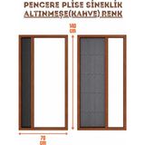 Epilons Plise Pileli Sürgülü Sineklik En 70 cm x Boy 140 cm Sürgülü Akordiyon Kapı Pencere Sineklik - Altınmeşe - 70 x 140
