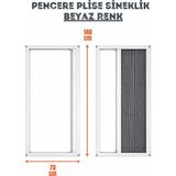 Epilons Plise Pileli Sürgülü Sineklik En 70 cm x Boy 140 cm Sürgülü Akordiyon Kapı Pencere Sineklik - Beyaz - 70 x 140