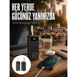 Epilons Powerbank 60.000 Mah Taşınabilir Şarj Hızlı El Fenerli Dijital Göstergeli Yeni Nesil - Çok Renkli