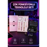 Epilons Powerbank Özellikli Bluetooth Kulaklık ve Nabız Ölçer Akıllı Saat Bileklik Hediyeli - .