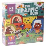 Epilons Prs 32702 The Traffic Rush Pre School Puzzle 12 Parça - Diğer