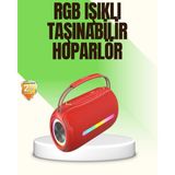 Epilons Rgb LED Işıklı 20W Taşınabilir Bluetooth Hoparlör Ipx6 Suya Dayanıklı - Çok Renkli
